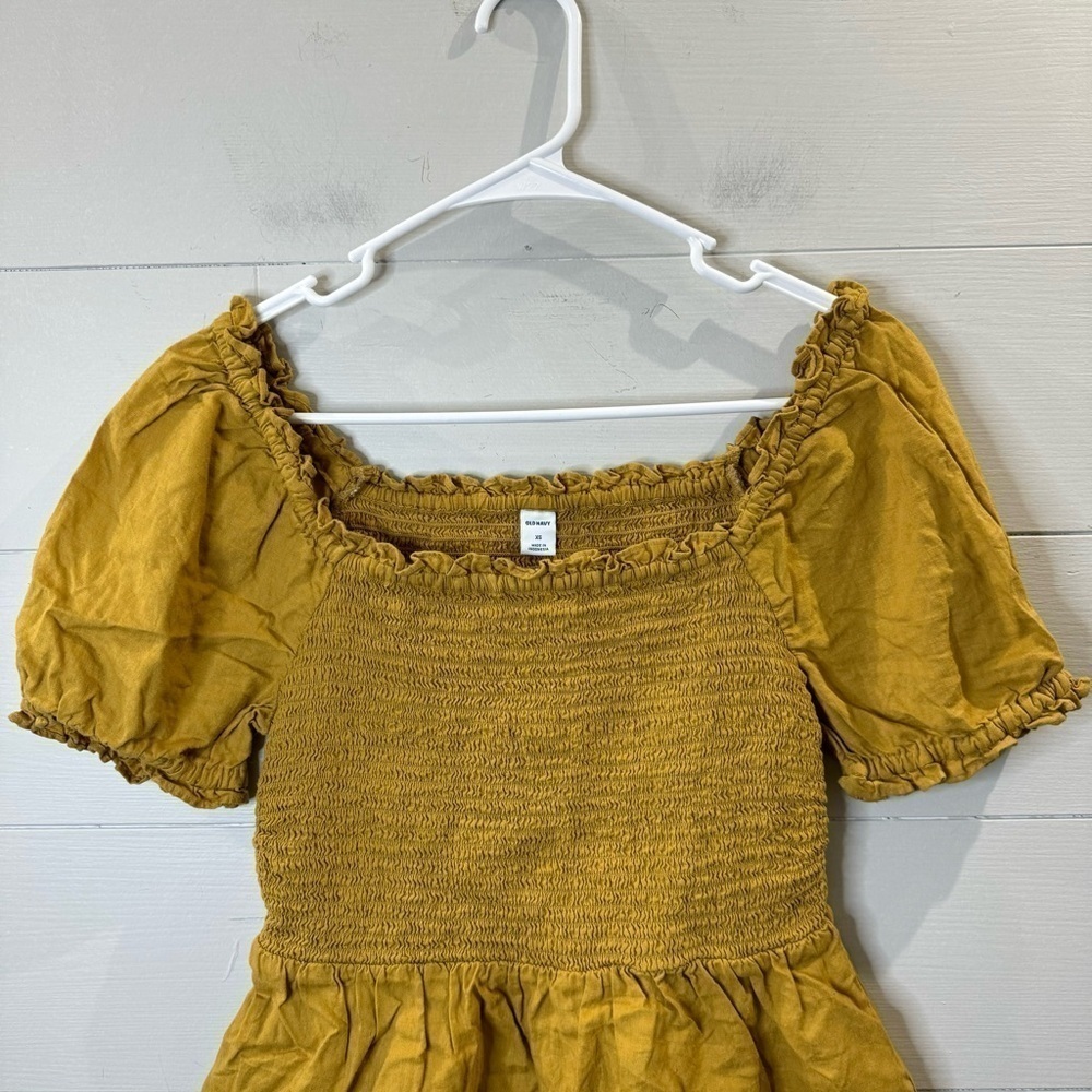 Old Navy | Linen Blend Puff Sleeve Top Size XS - Picture 2 of 8
